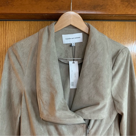 Cupcakes And Cashmere NWT Finleigh Toffee Zip Up Jacket Women's Size Small - Picture 2 of 6